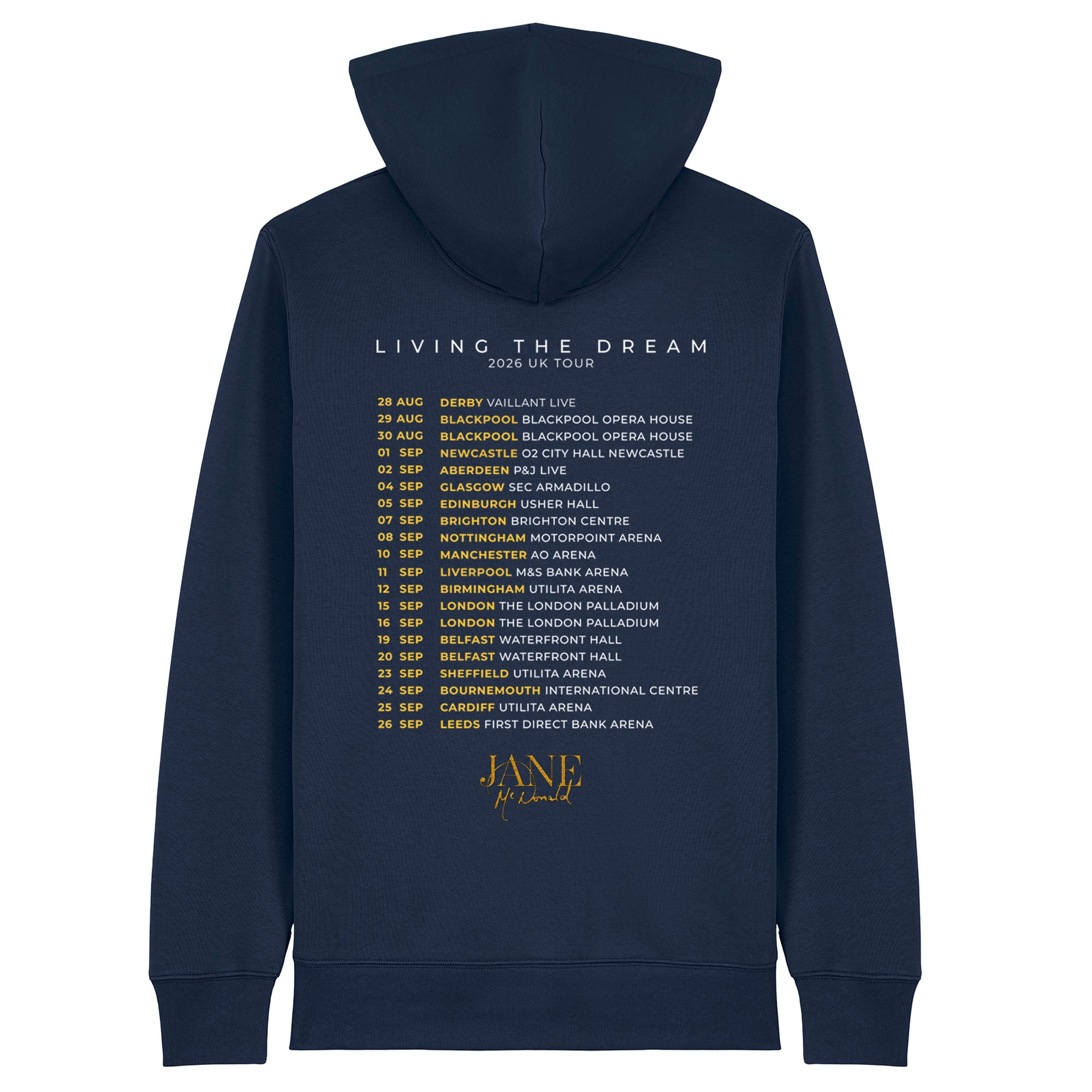 JB26 Tour Navy Unisex Zip Hoodie