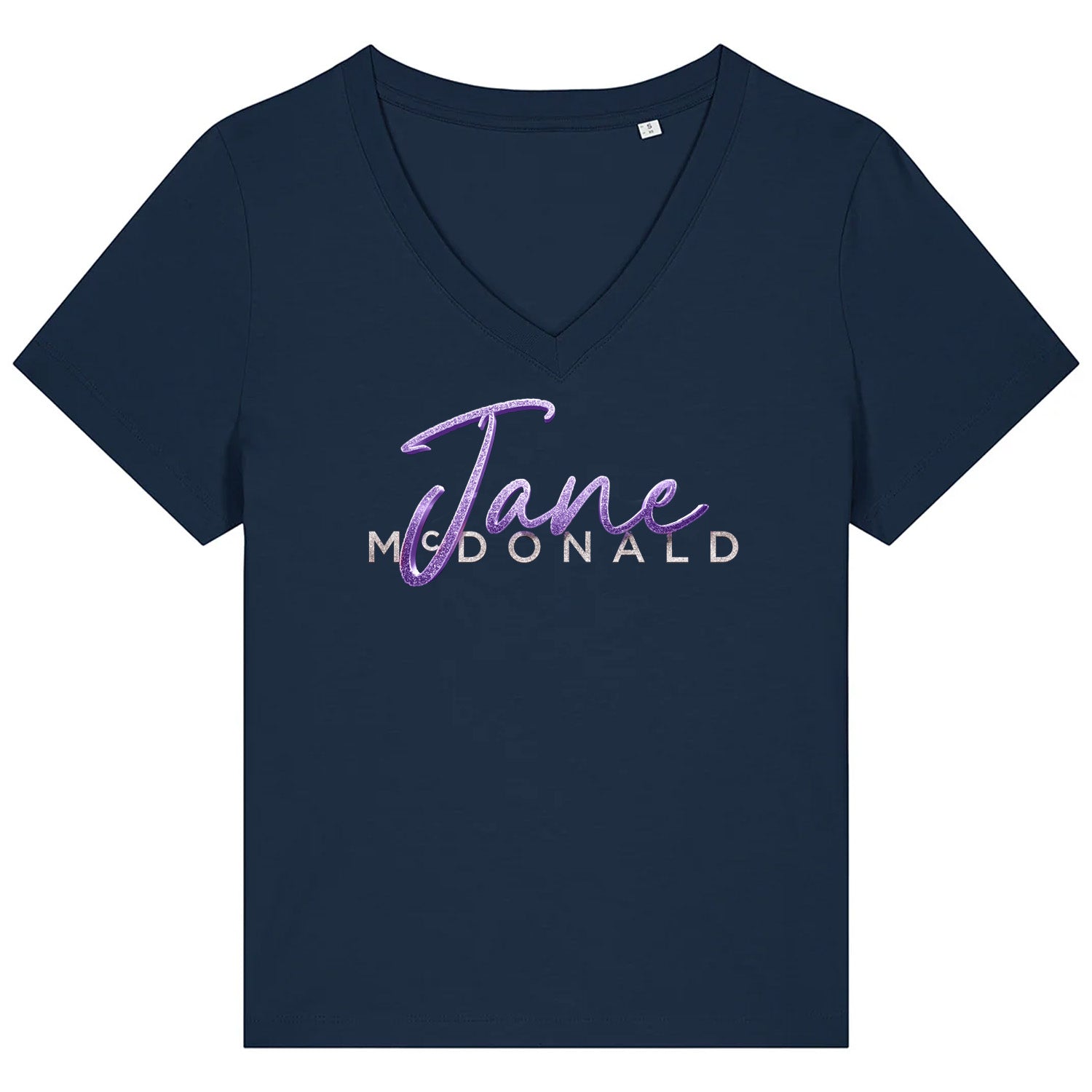 Ladies V-Neck Navy T-Shirt (PRE-ORDER)